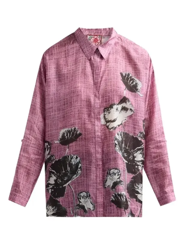 Women's The Audrey Floral Silk Shirt Women's The Audrey Floral Silk Shirt