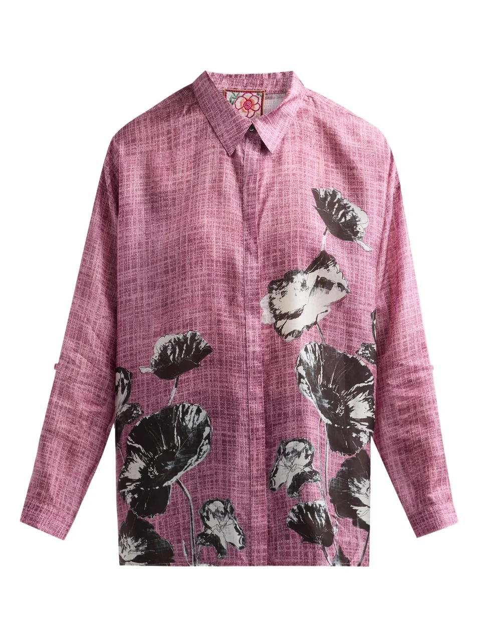 Women's The Audrey Floral Silk Shirt Women's The Audrey Floral Silk Shirt