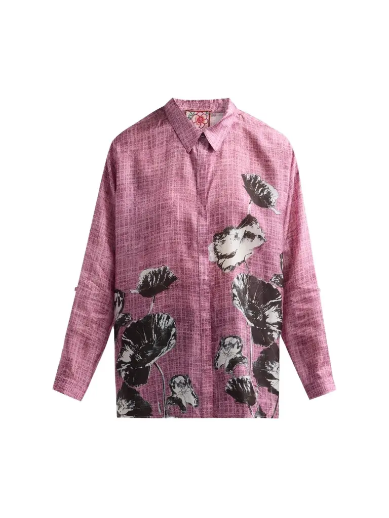 Women's The Audrey Floral Silk Shirt Women's The Audrey Floral Silk Shirt