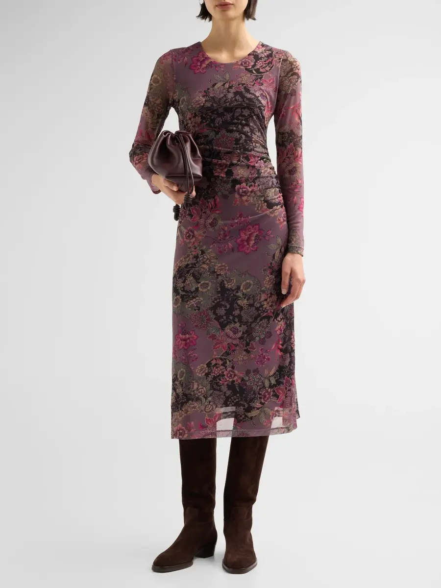 Johnny Was Women's Jemma Floral Mesh Sheath Midi Dress | Thumbnail 2