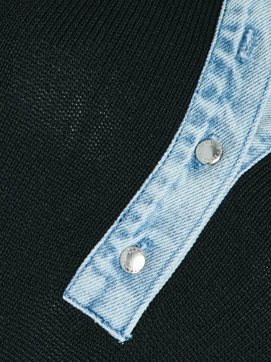 SEROYA Women's Erika Mixed-Media Short-Sleeve Polo Top | Thumbnail 6 SEROYA Women's Erika Mixed-Media Short-Sleeve Polo Top | Thumbnail 6