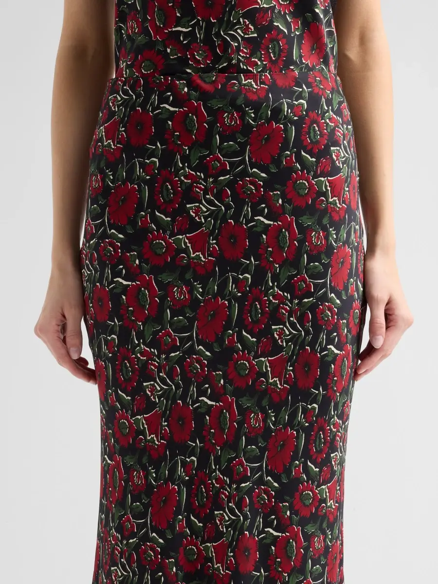 Veronica Beard Women's Clover Floral Satin Midi Skirt | Thumbnail 5 Veronica Beard Women's Clover Floral Satin Midi Skirt | Thumbnail 5