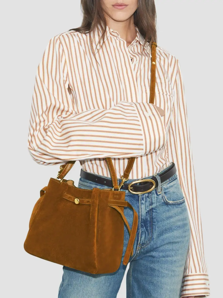 Tory Burch Women's Romy Suede Bucket Bag | Thumbnail 2 Tory Burch Women's Romy Suede Bucket Bag | Thumbnail 2