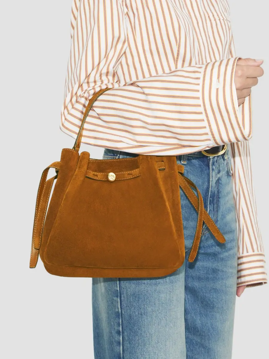 Tory Burch Women's Romy Suede Bucket Bag | Thumbnail 3 Tory Burch Women's Romy Suede Bucket Bag | Thumbnail 3