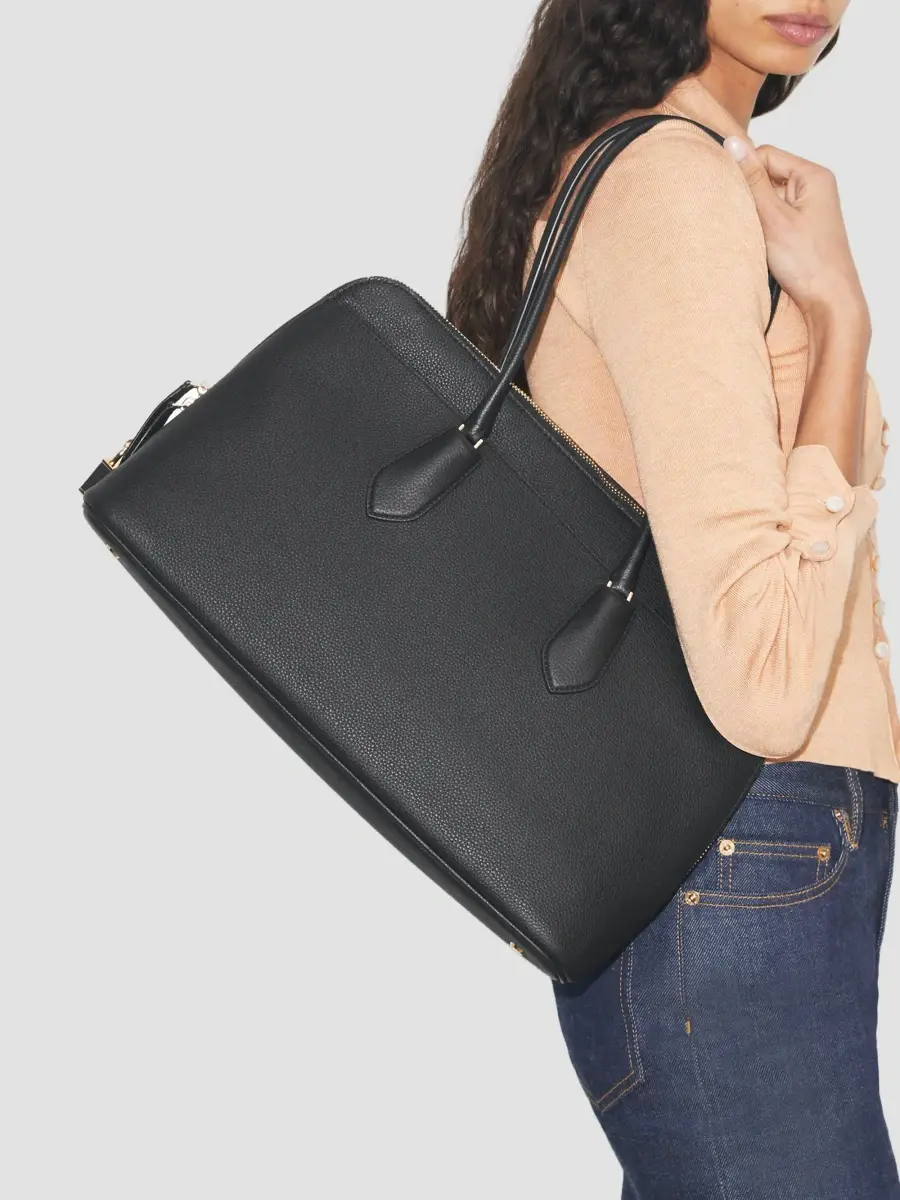 Tory Burch Women's Lock Pebbled Leather Shoulder Bag | Thumbnail 2 Tory Burch Women's Lock Pebbled Leather Shoulder Bag | Thumbnail 2