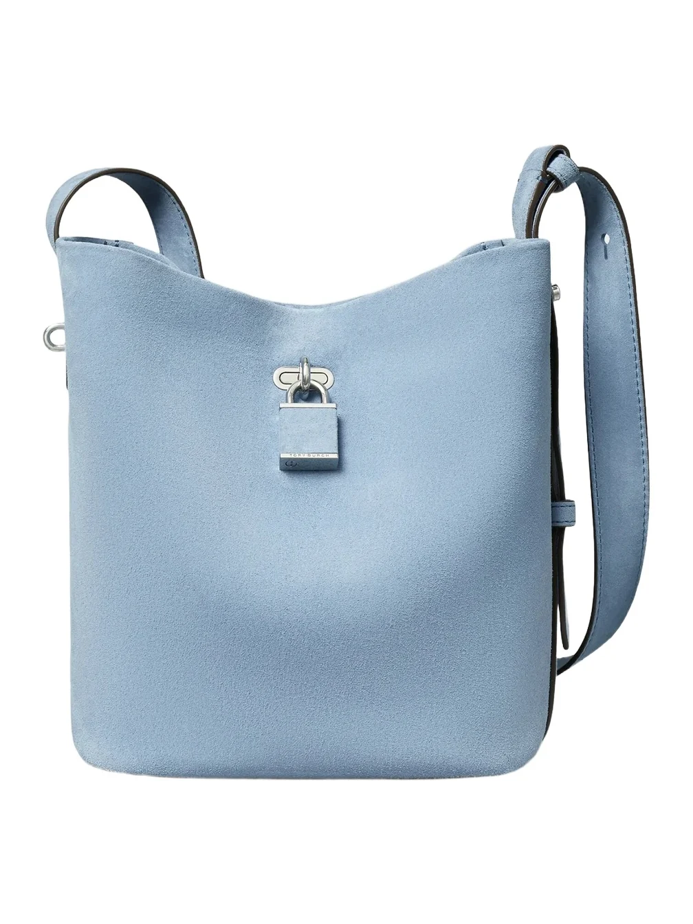Women's Lock Medium Suede Slim Bucket Bag Women's Lock Medium Suede Slim Bucket Bag