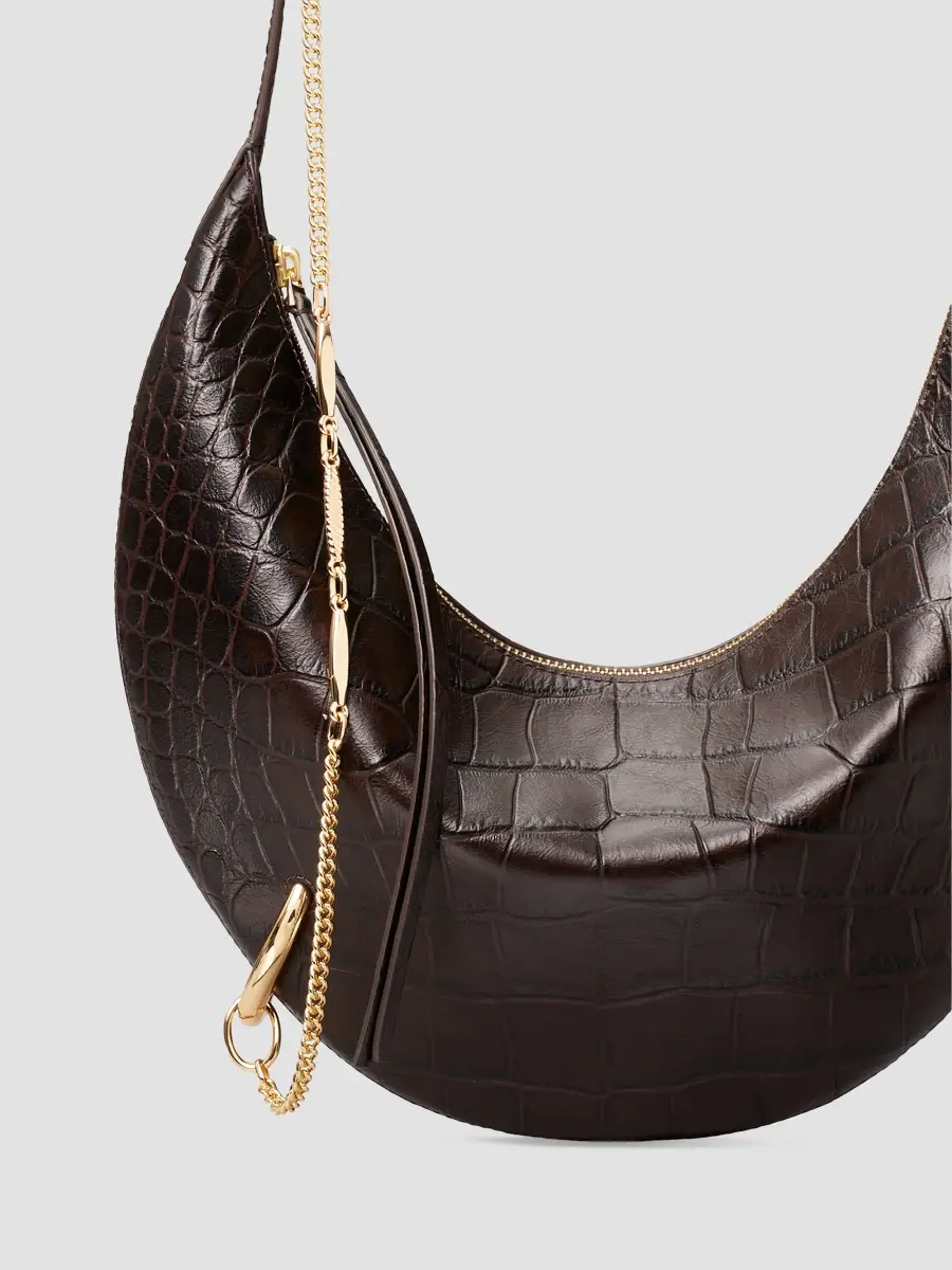 Tory Burch Women's Pierced Croc-Embossed Leather Crossbody Bag | Thumbnail 5 Tory Burch Women's Pierced Croc-Embossed Leather Crossbody Bag | Thumbnail 5