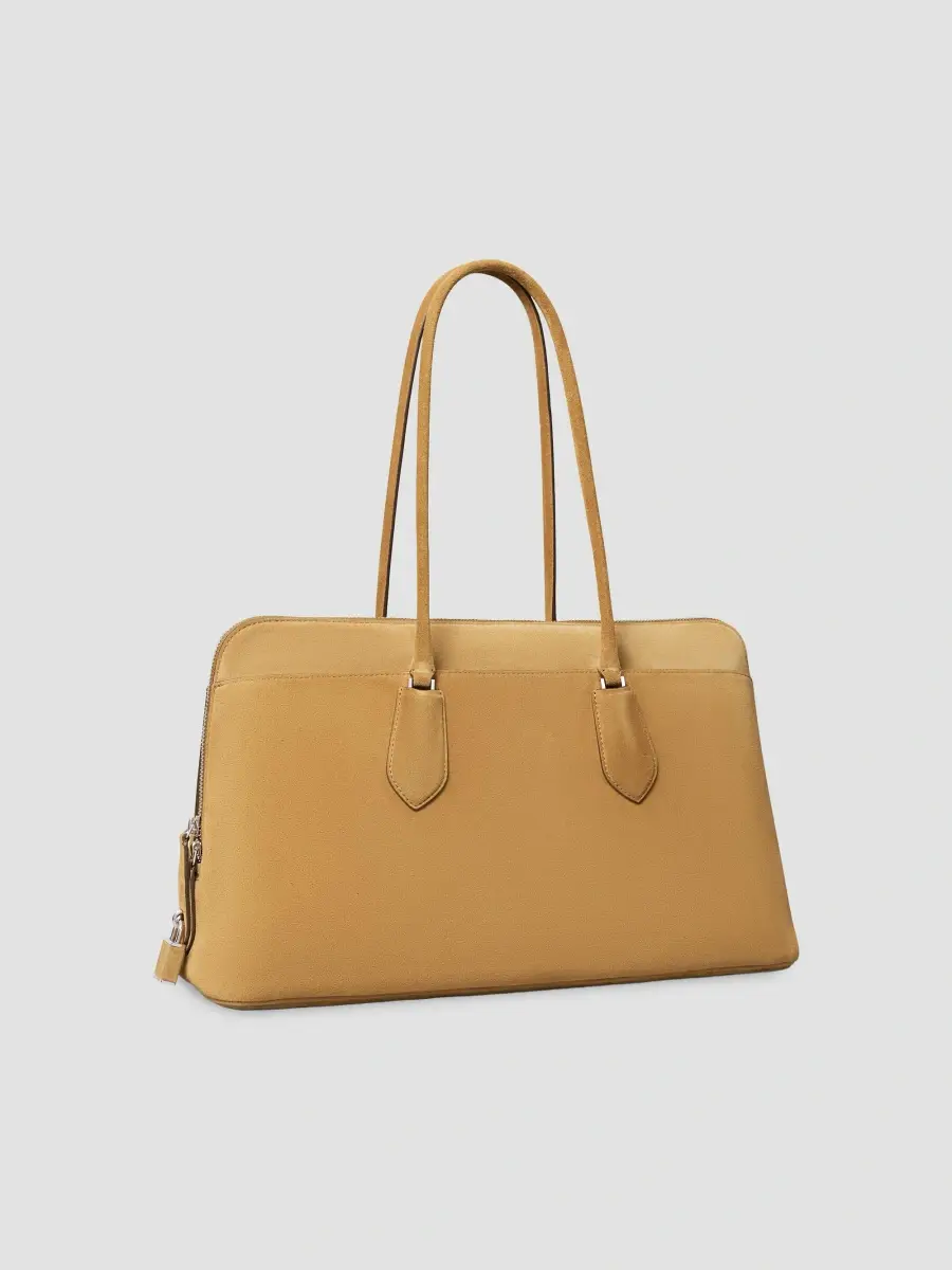 Tory Burch Women's Lock Suede Shoulder Bag | Thumbnail 4 Tory Burch Women's Lock Suede Shoulder Bag | Thumbnail 4