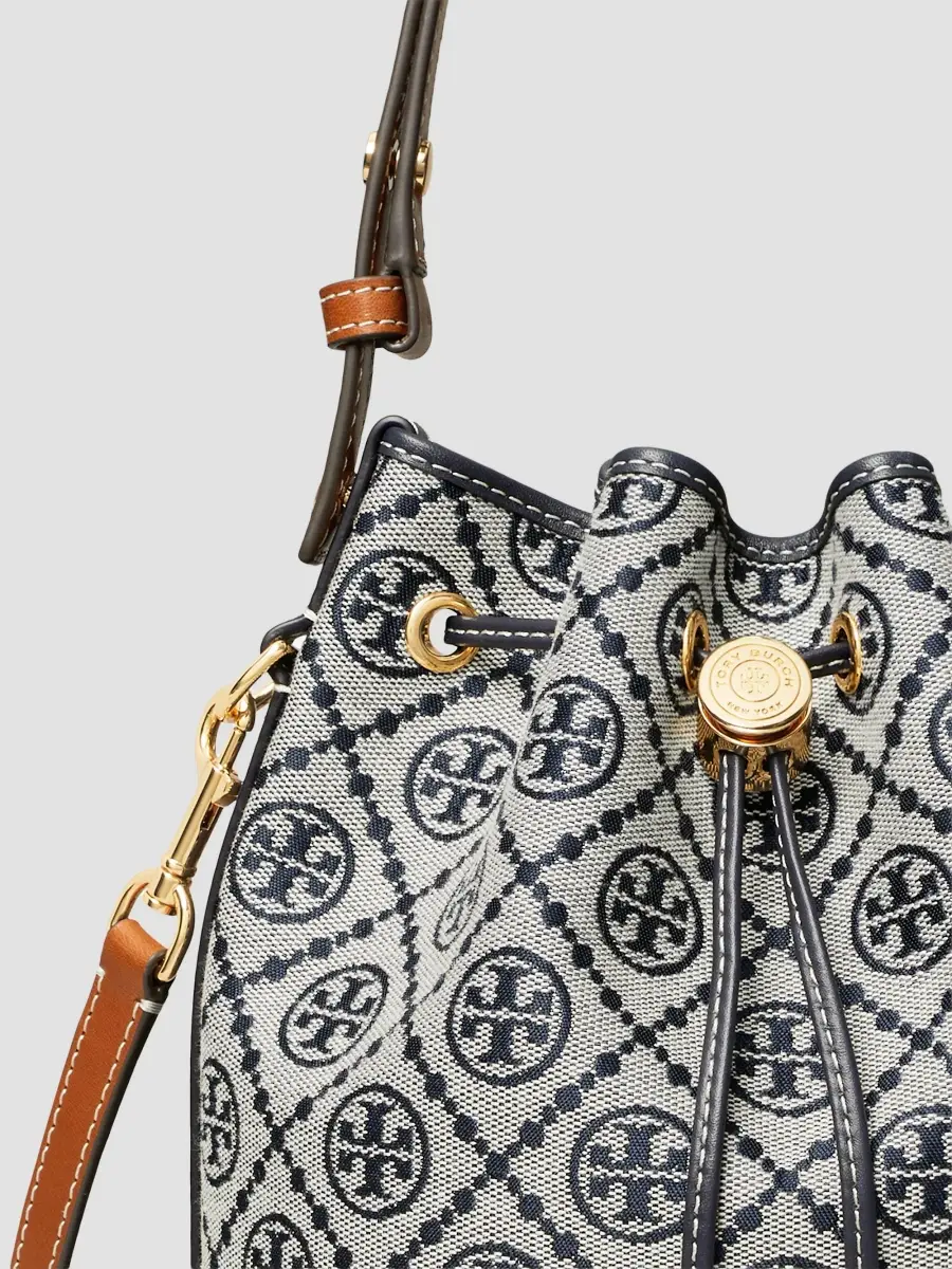 Tory Burch Women's T Monogram Canvas Bucket Bag | Thumbnail 6 Tory Burch Women's T Monogram Canvas Bucket Bag | Thumbnail 6