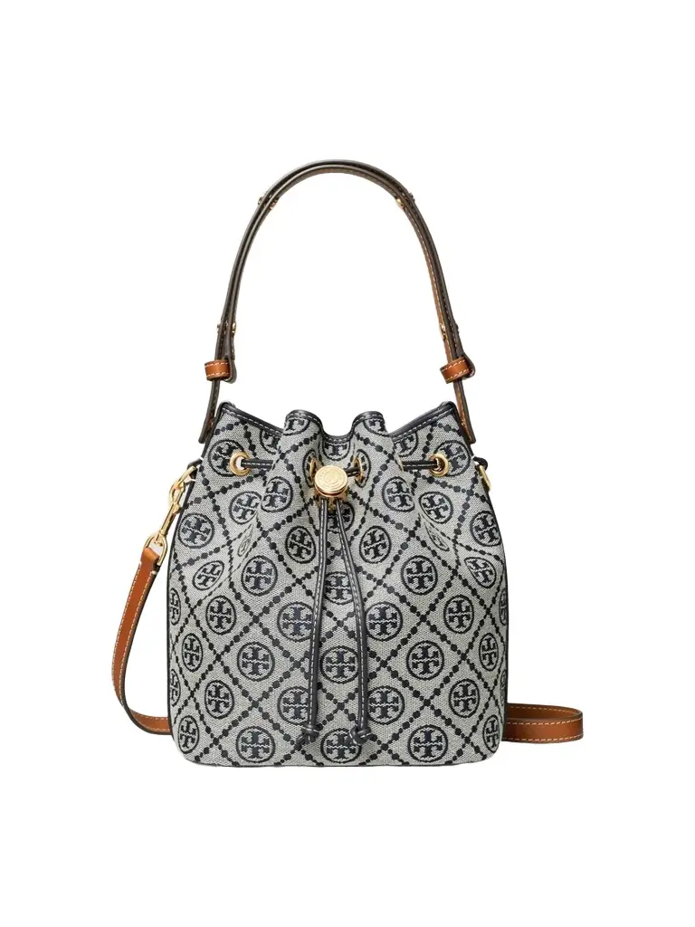 Tory Burch Women's T Monogram Canvas Bucket Bag