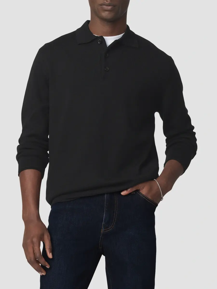 Joe's Jeans Men's Merino Wool Polo Sweater | Thumbnail 4 Joe's Jeans Men's Merino Wool Polo Sweater | Thumbnail 4