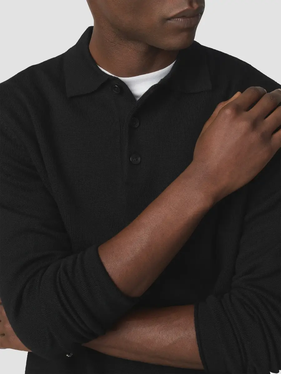 Joe's Jeans Men's Merino Wool Polo Sweater | Thumbnail 5 Joe's Jeans Men's Merino Wool Polo Sweater | Thumbnail 5