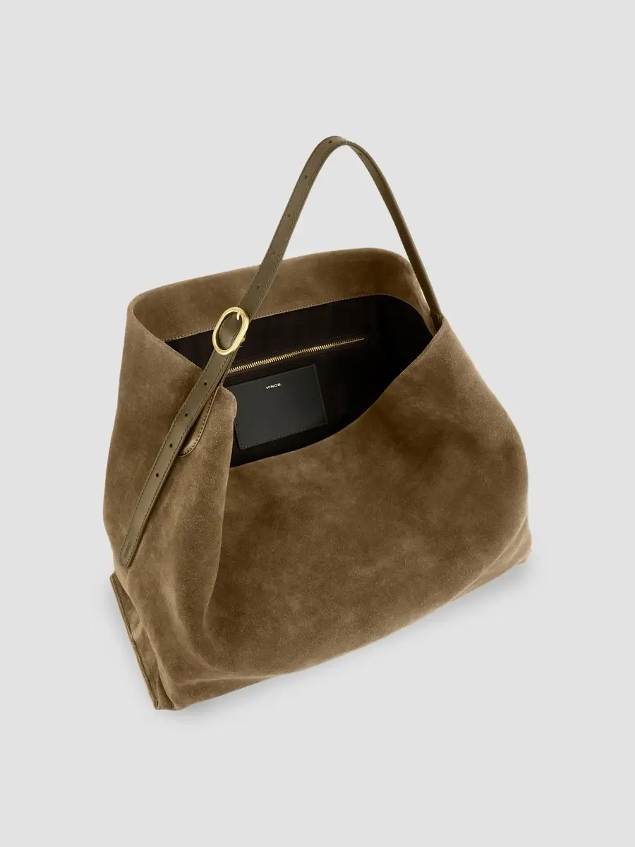 Vince Women's Vivian Medium Suede Hobo Bag | Thumbnail 4 Vince Women's Vivian Medium Suede Hobo Bag | Thumbnail 4