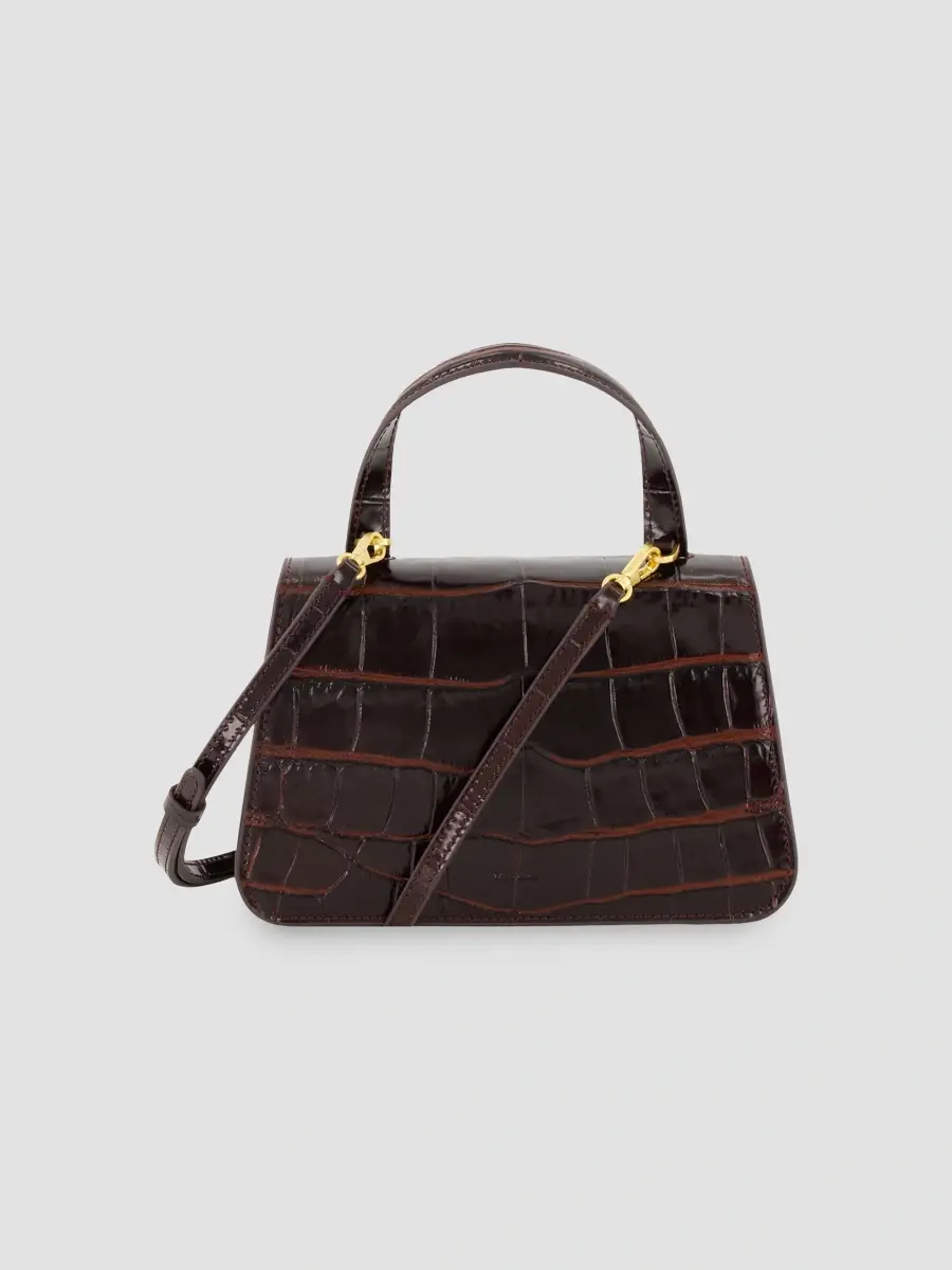 Vince Women's Flora Mini Croc-Embossed Leather Top Handle Bag | Thumbnail 5 Vince Women's Flora Mini Croc-Embossed Leather Top Handle Bag | Thumbnail 5