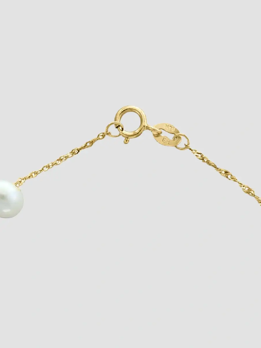 Pearls Women's 18K Yellow Gold & Freshwater Pearl Chain Bracelet | Thumbnail 3 Pearls Women's 18K Yellow Gold & Freshwater Pearl Chain Bracelet | Thumbnail 3