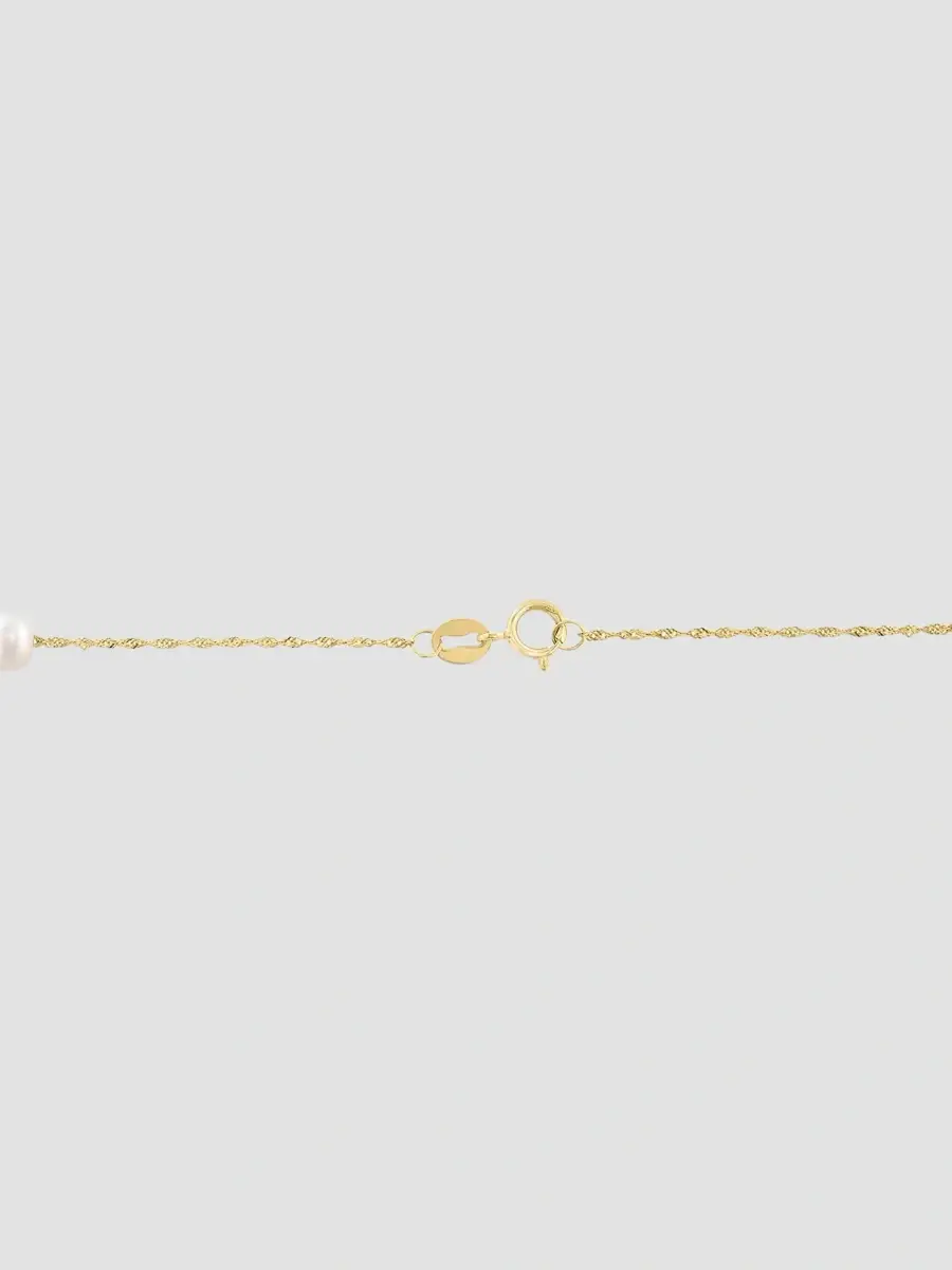Pearls Women's 18K Yellow Gold & Freshwater Pearl Chain Necklace | Thumbnail 4 Pearls Women's 18K Yellow Gold & Freshwater Pearl Chain Necklace | Thumbnail 4
