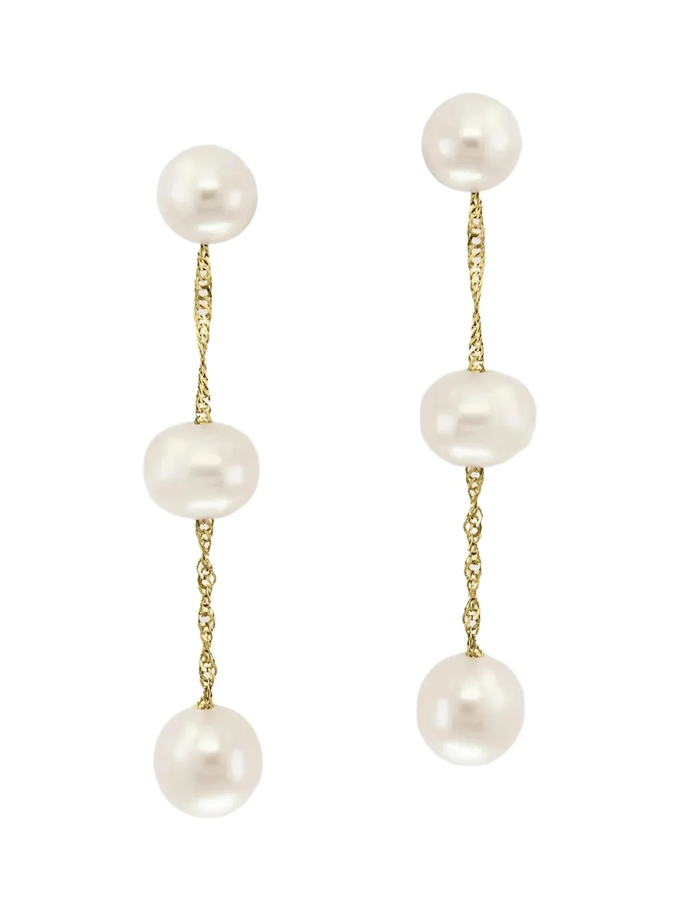 Pearls Women's 18K Yellow Gold & Freshwater Pearl Drop Earrings