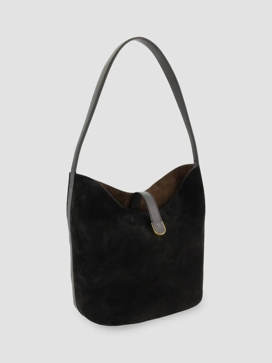 Vince Women's Eris Medium Suede Bucket Bag | Thumbnail 4 Vince Women's Eris Medium Suede Bucket Bag | Thumbnail 4
