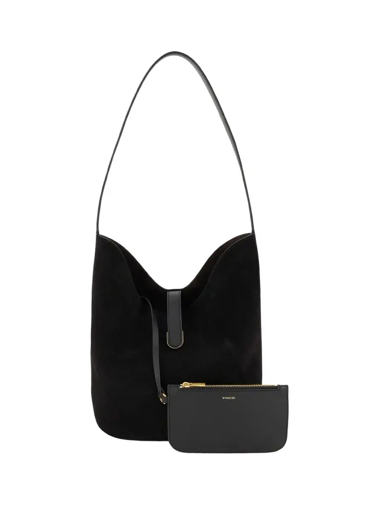 Vince Women's Eris Medium Suede Bucket Bag