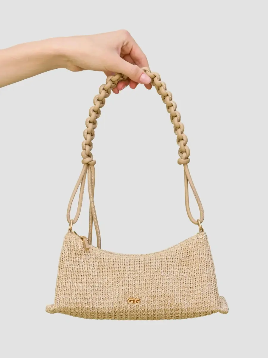 Cult Gaia Women's Osa Logo Woven Shoulder Bag | Thumbnail 2