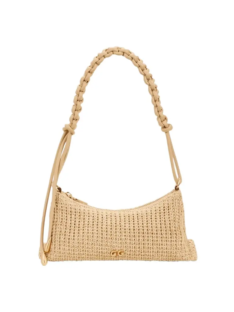 Cult Gaia Women's Osa Logo Woven Shoulder Bag