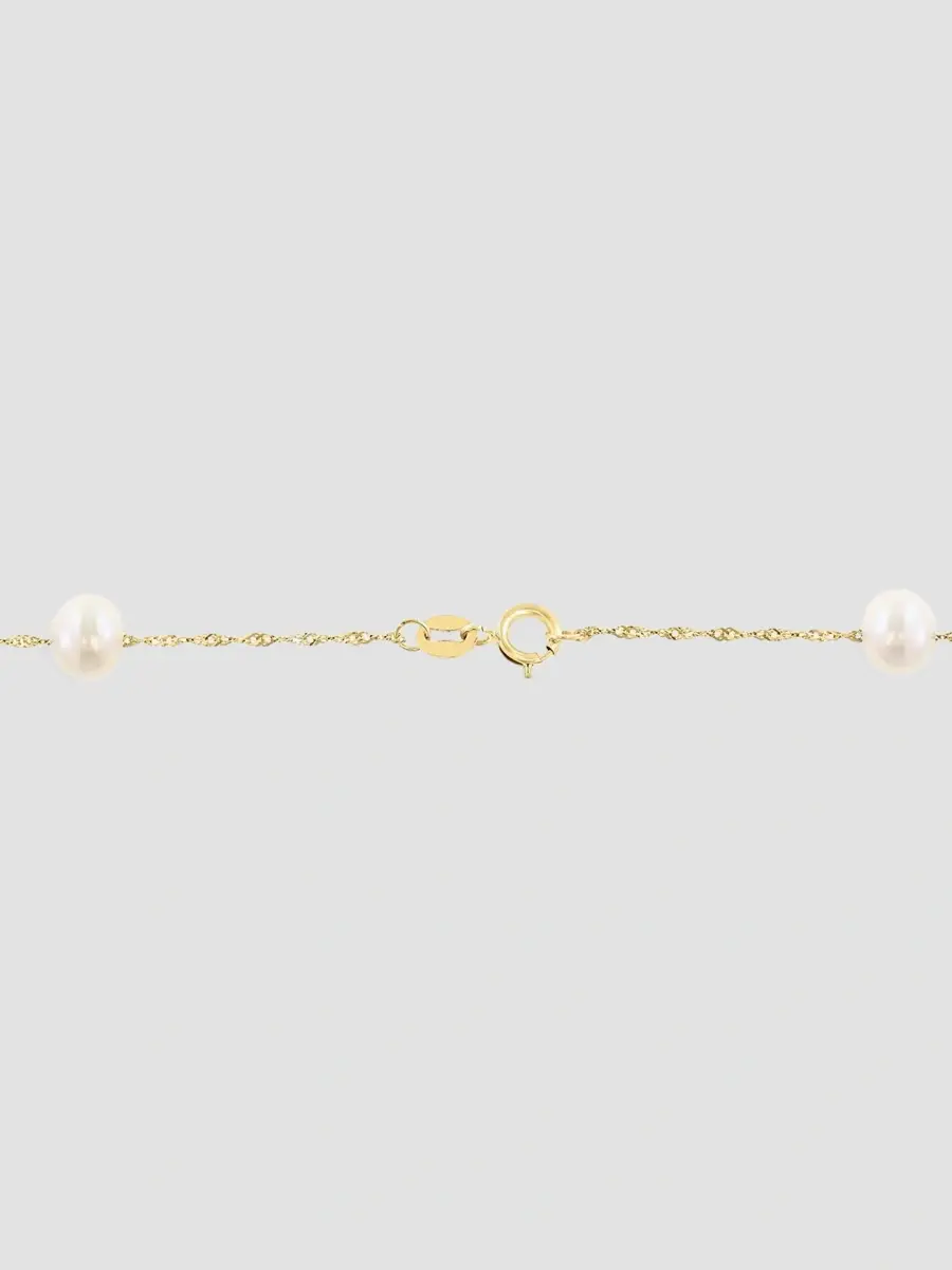 Pearls Women's 18K Yellow Gold & Freshwater Pearl Chain Necklace | Thumbnail 4 Pearls Women's 18K Yellow Gold & Freshwater Pearl Chain Necklace | Thumbnail 4