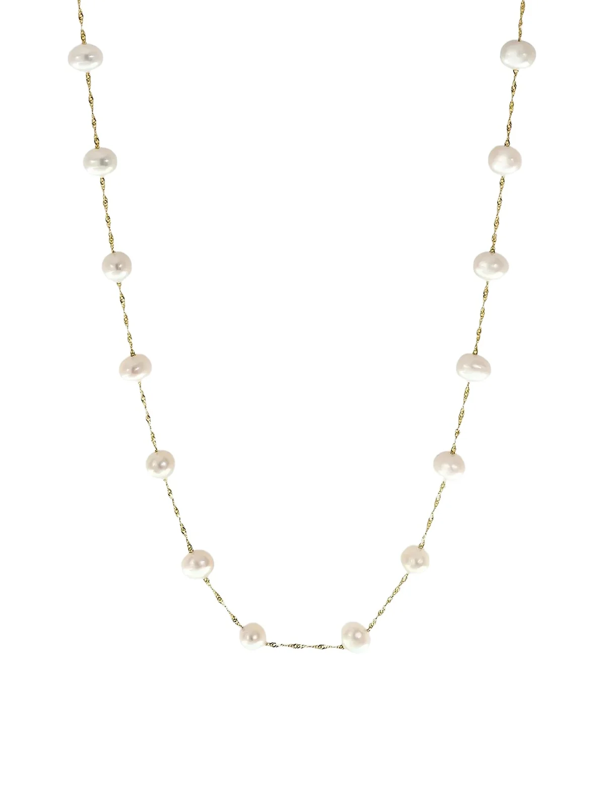 Pearls Women's 18K Yellow Gold & Freshwater Pearl Chain Necklace
