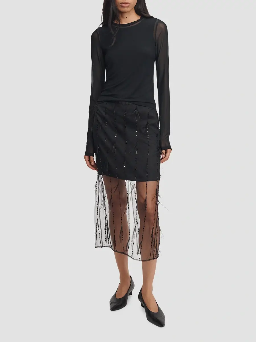 rag & bone Women's Luca Jersey-Mesh Long-Sleeve Top | Thumbnail 2 rag & bone Women's Luca Jersey-Mesh Long-Sleeve Top | Thumbnail 2