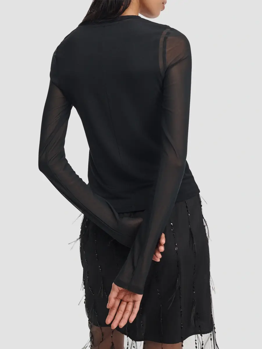 rag & bone Women's Luca Jersey-Mesh Long-Sleeve Top | Thumbnail 3 rag & bone Women's Luca Jersey-Mesh Long-Sleeve Top | Thumbnail 3