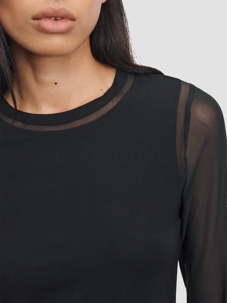 rag & bone Women's Luca Jersey-Mesh Long-Sleeve Top | Thumbnail 5 rag & bone Women's Luca Jersey-Mesh Long-Sleeve Top | Thumbnail 5