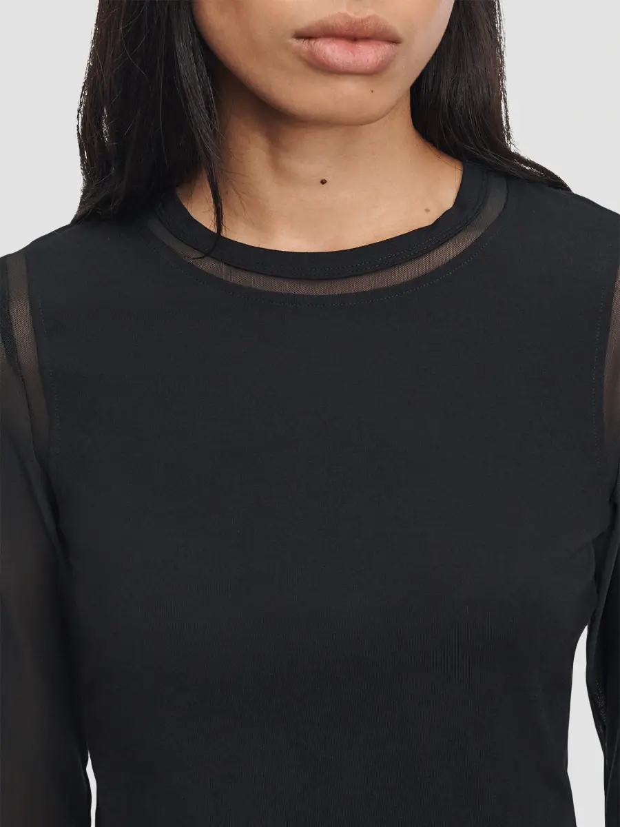 rag & bone Women's Luca Jersey-Mesh Long-Sleeve Top | Thumbnail 6 rag & bone Women's Luca Jersey-Mesh Long-Sleeve Top | Thumbnail 6