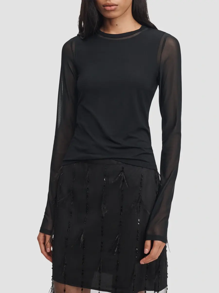 rag & bone Women's Luca Jersey-Mesh Long-Sleeve Top | Thumbnail 7 rag & bone Women's Luca Jersey-Mesh Long-Sleeve Top | Thumbnail 7