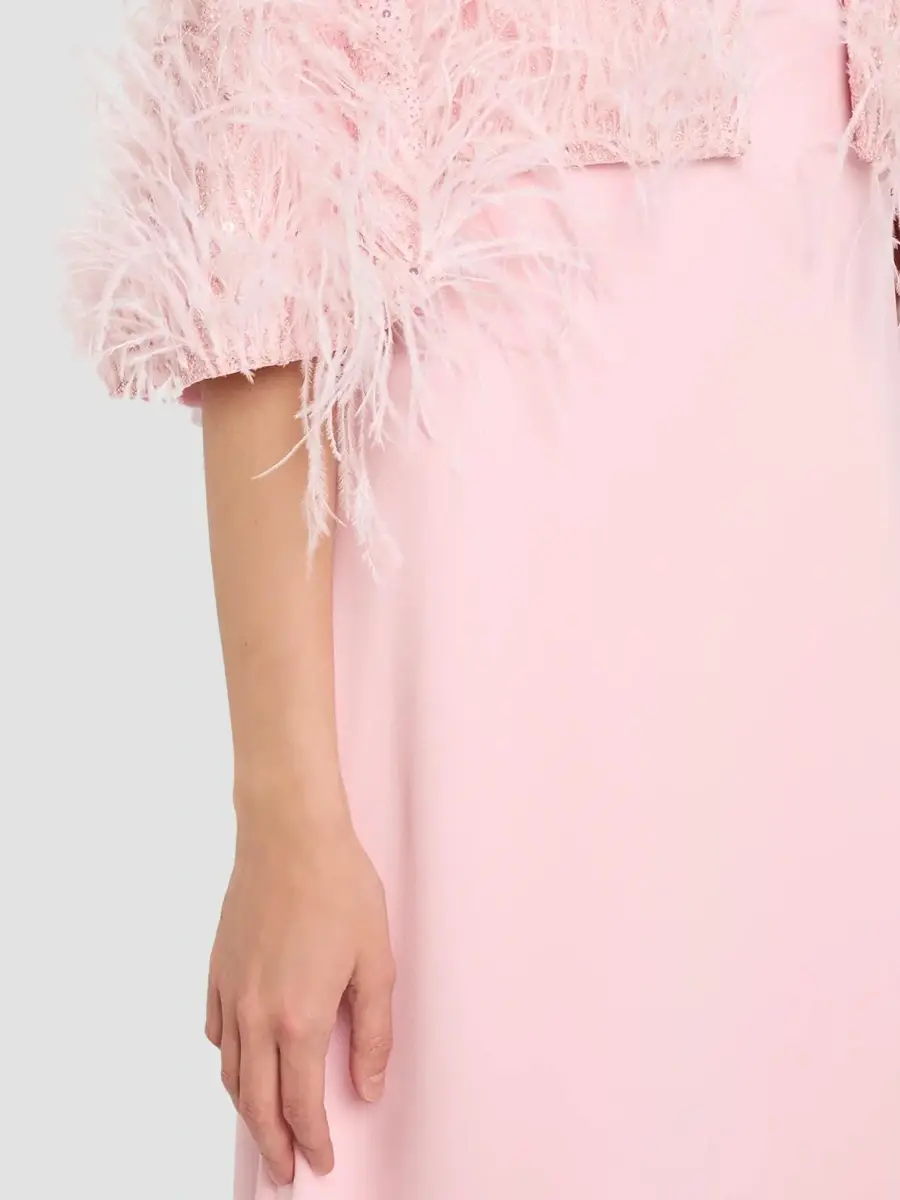 Oscar de la Renta Women's Two-Piece Embellished Stretch-Silk Caftan & Capelet - Blossom | Thumbnail 5 Oscar de la Renta Women's Two-Piece Embellished Stretch-Silk Caftan & Capelet - Blossom | Thumbnail 5