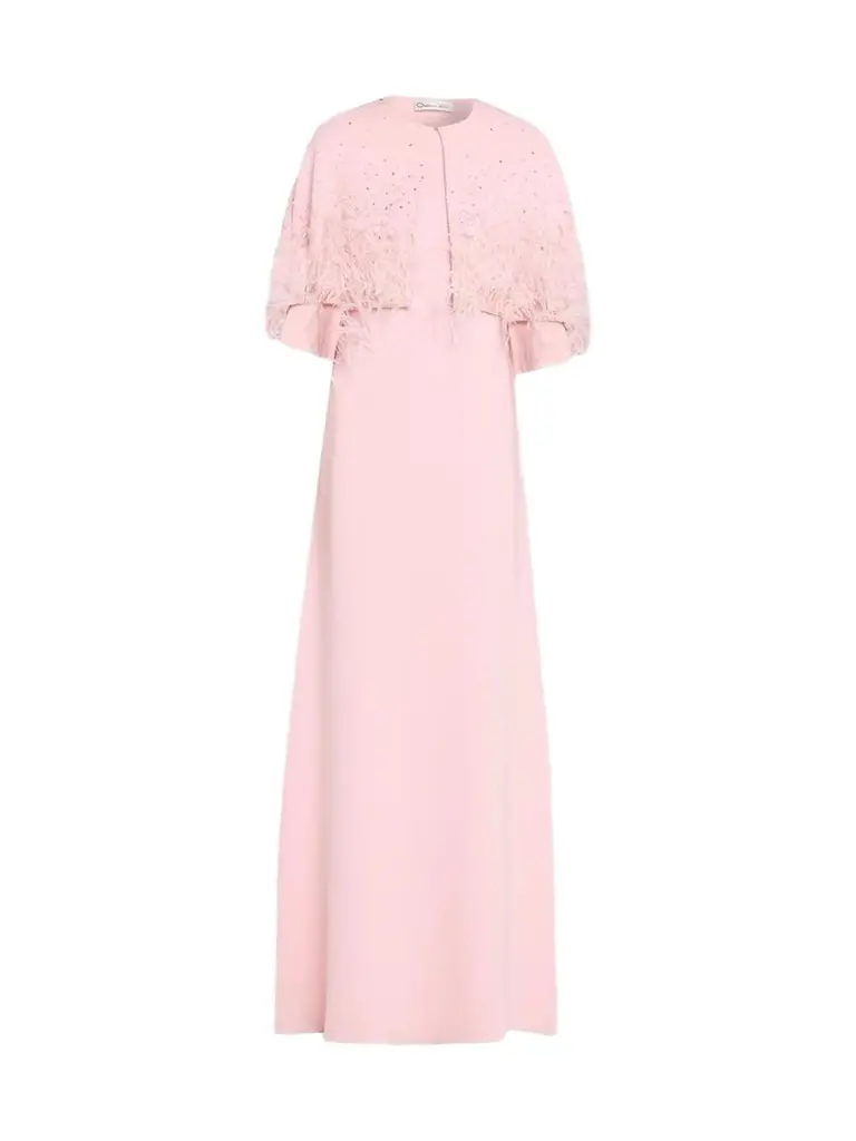 Oscar de la Renta Women's Two-Piece Embellished Stretch-Silk Caftan & Capelet - Blossom