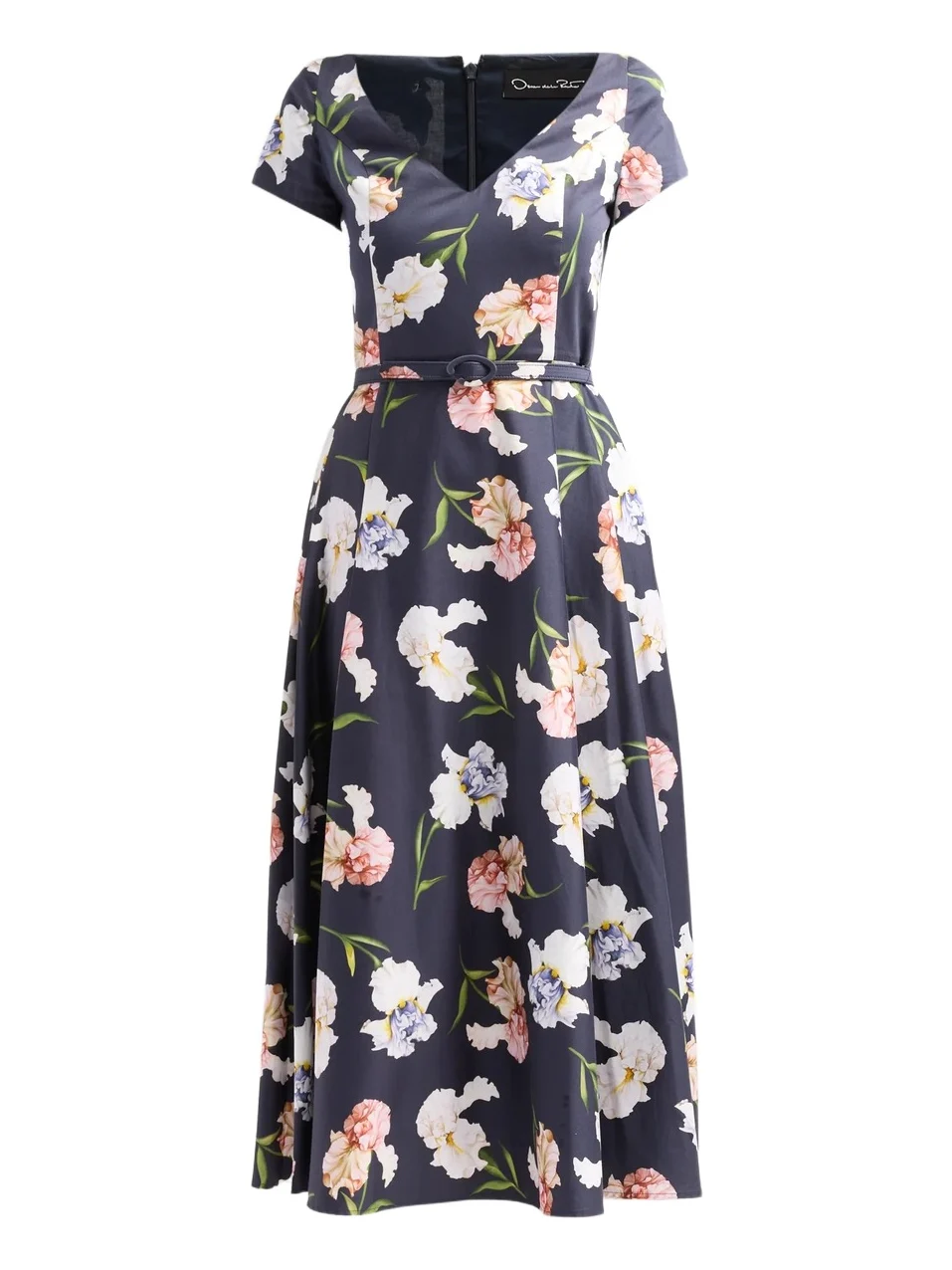 Women's Painted Iris Poplin Day Dress Women's Painted Iris Poplin Day Dress