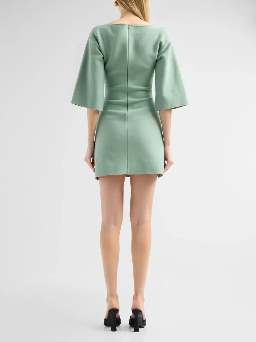 Oscar de la Renta Women's Iris Jacquard Knit Mini Dress | Thumbnail 3