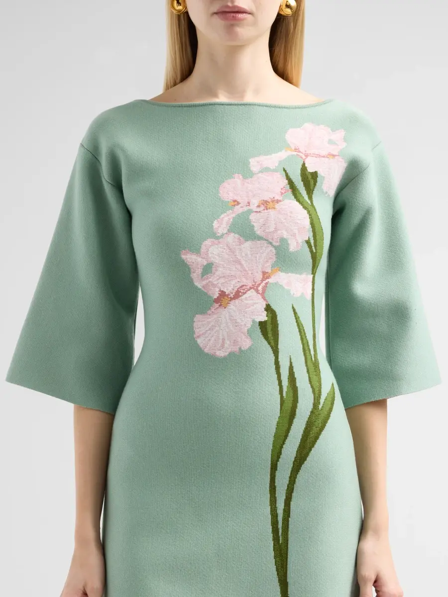 Oscar de la Renta Women's Iris Jacquard Knit Mini Dress | Thumbnail 5