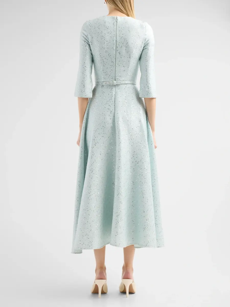 Oscar de la Renta Women's Sequin Tweed Day Dress | Thumbnail 3 Oscar de la Renta Women's Sequin Tweed Day Dress | Thumbnail 3