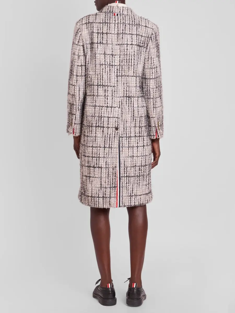Thom Browne Women's Textured Cashmere-Blend Single-Breasted Overcoat | Thumbnail 3