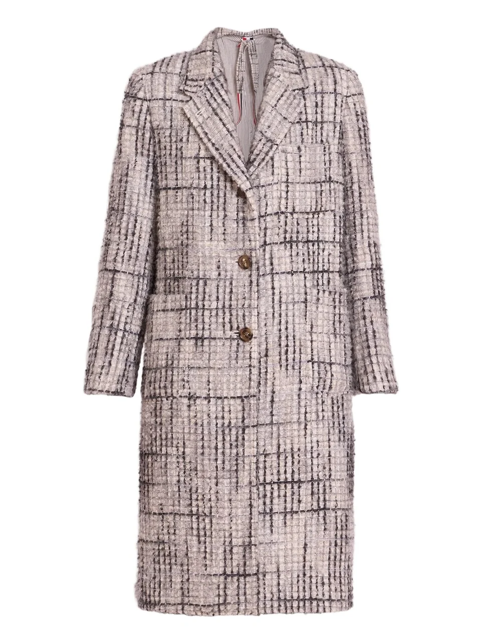 Thom Browne Women's Textured Cashmere-Blend Single-Breasted Overcoat