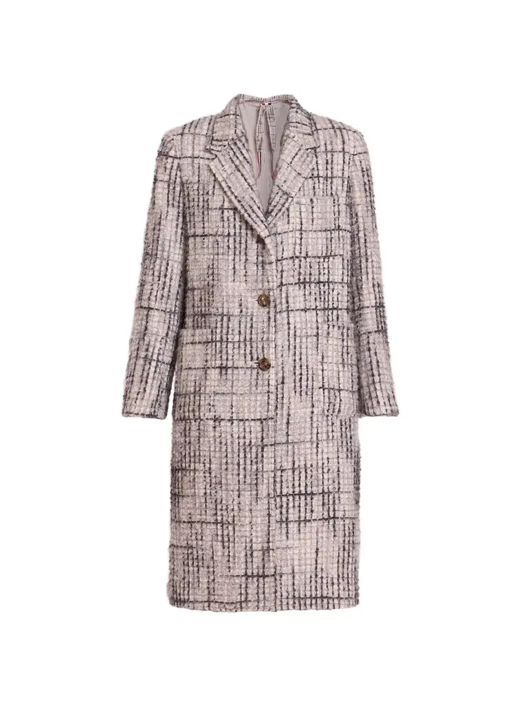 Women's Textured Cashmere-Blend Single-Breasted Overcoat