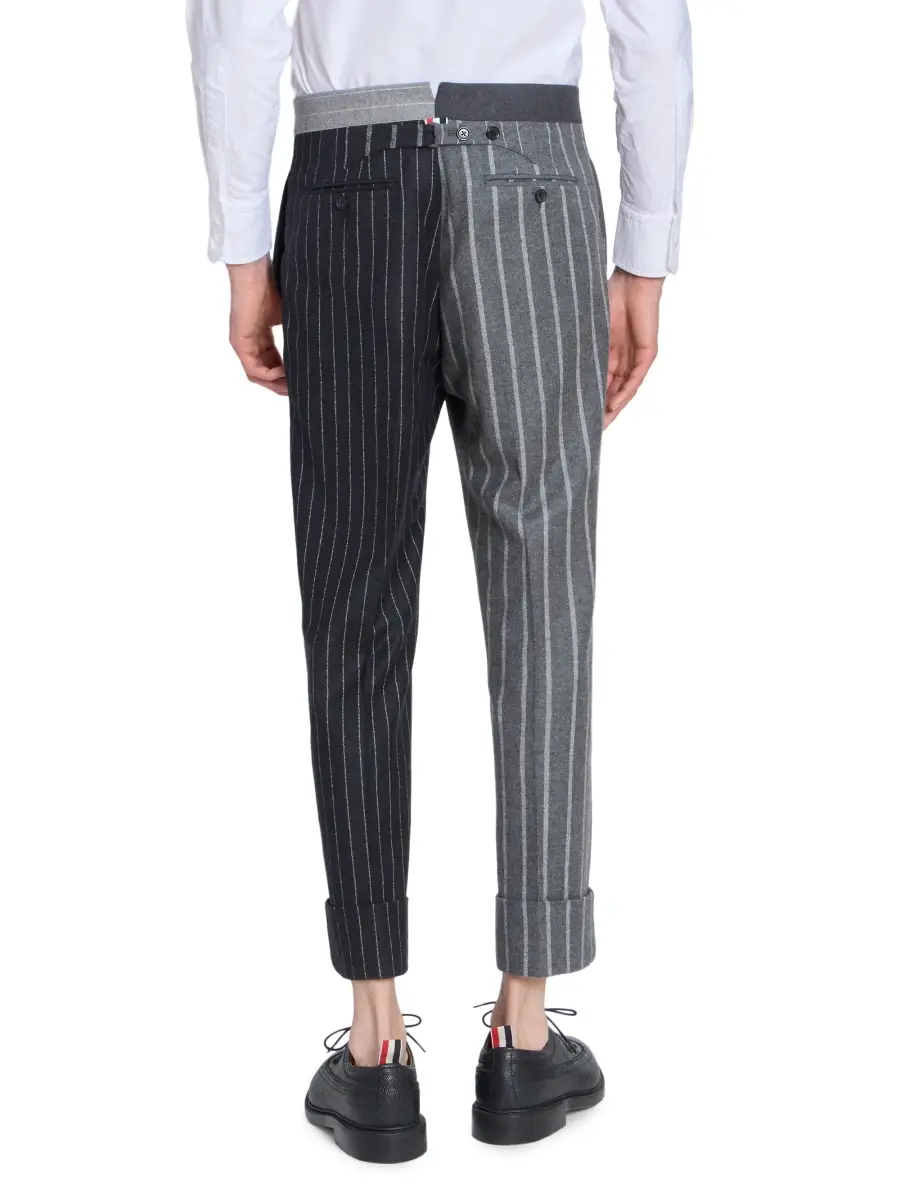 Thom Browne Men's Fit 1 Classic Backstrap Banker Stripe Flannel Trousers | Thumbnail 5 Thom Browne Men's Fit 1 Classic Backstrap Banker Stripe Flannel Trousers | Thumbnail 5