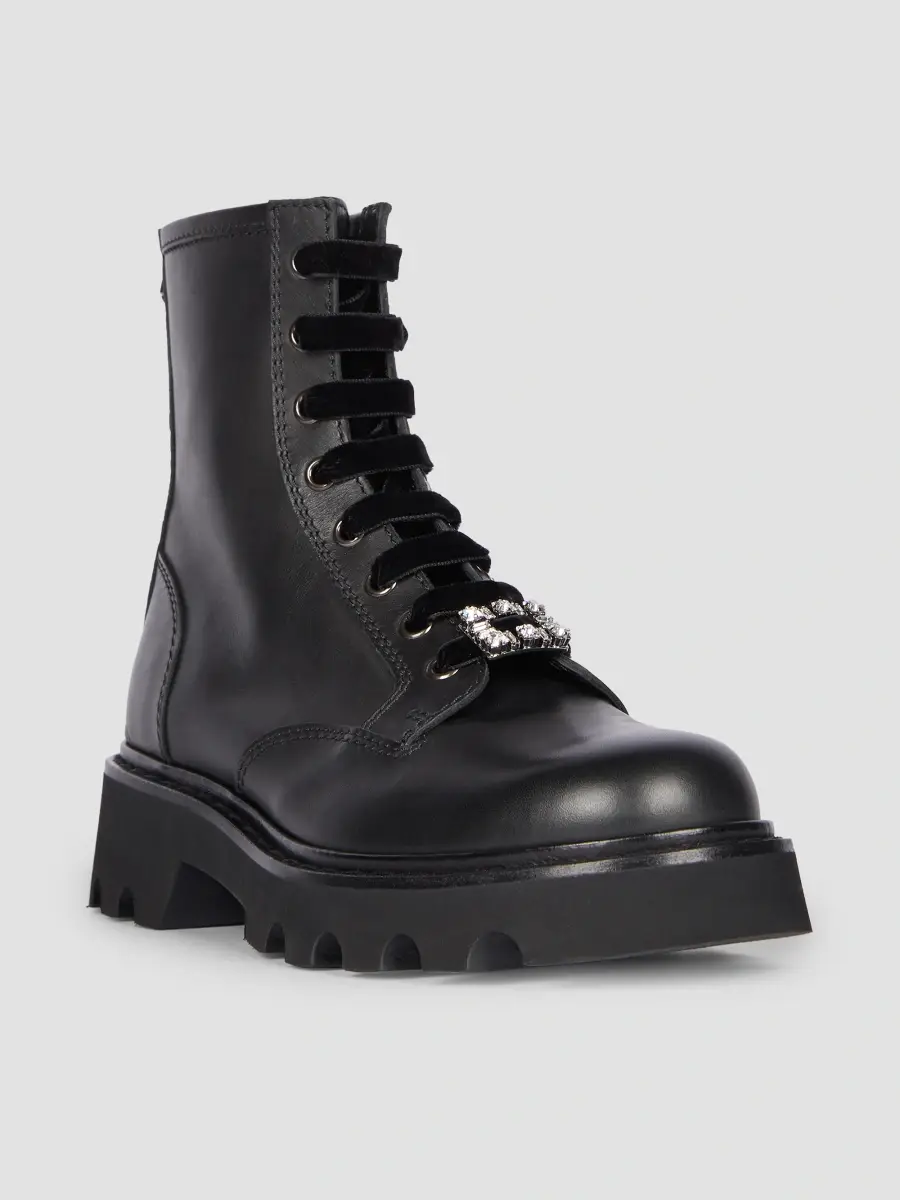 Roger Vivier Women's Viv Rangers Truck Charms 20MM Leather Booties | Thumbnail 2 Roger Vivier Women's Viv Rangers Truck Charms 20MM Leather Booties | Thumbnail 2