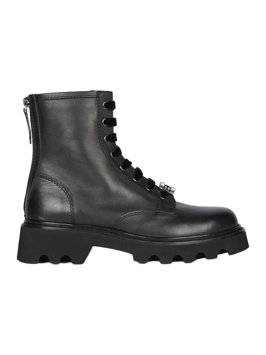 Roger Vivier Women's Viv Rangers Truck Charms 20MM Leather Booties