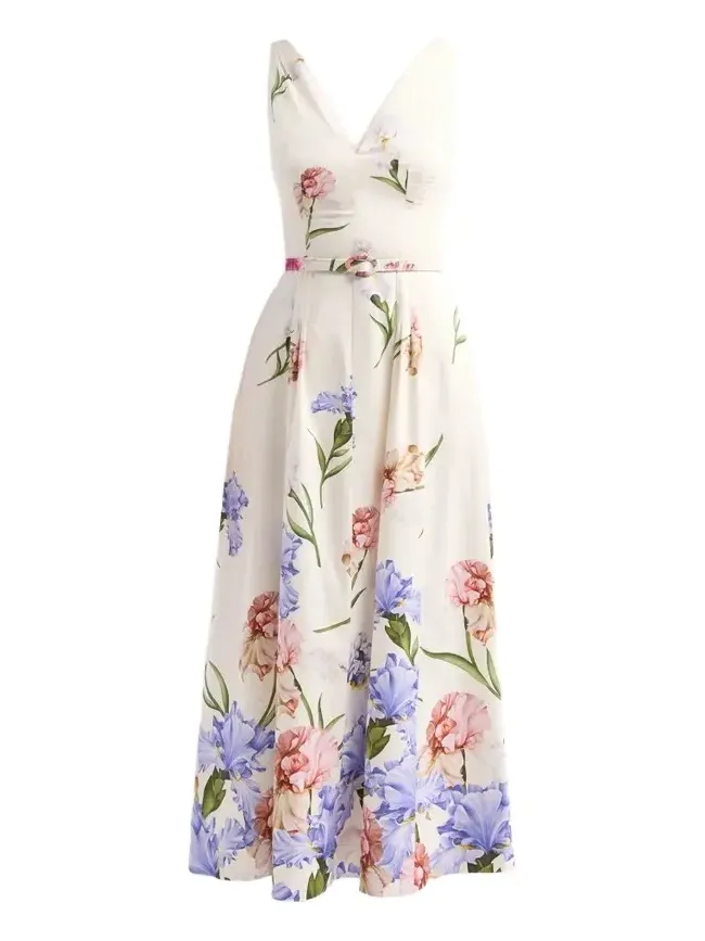 Women's Iris Dégradé Poplin Midi Dress