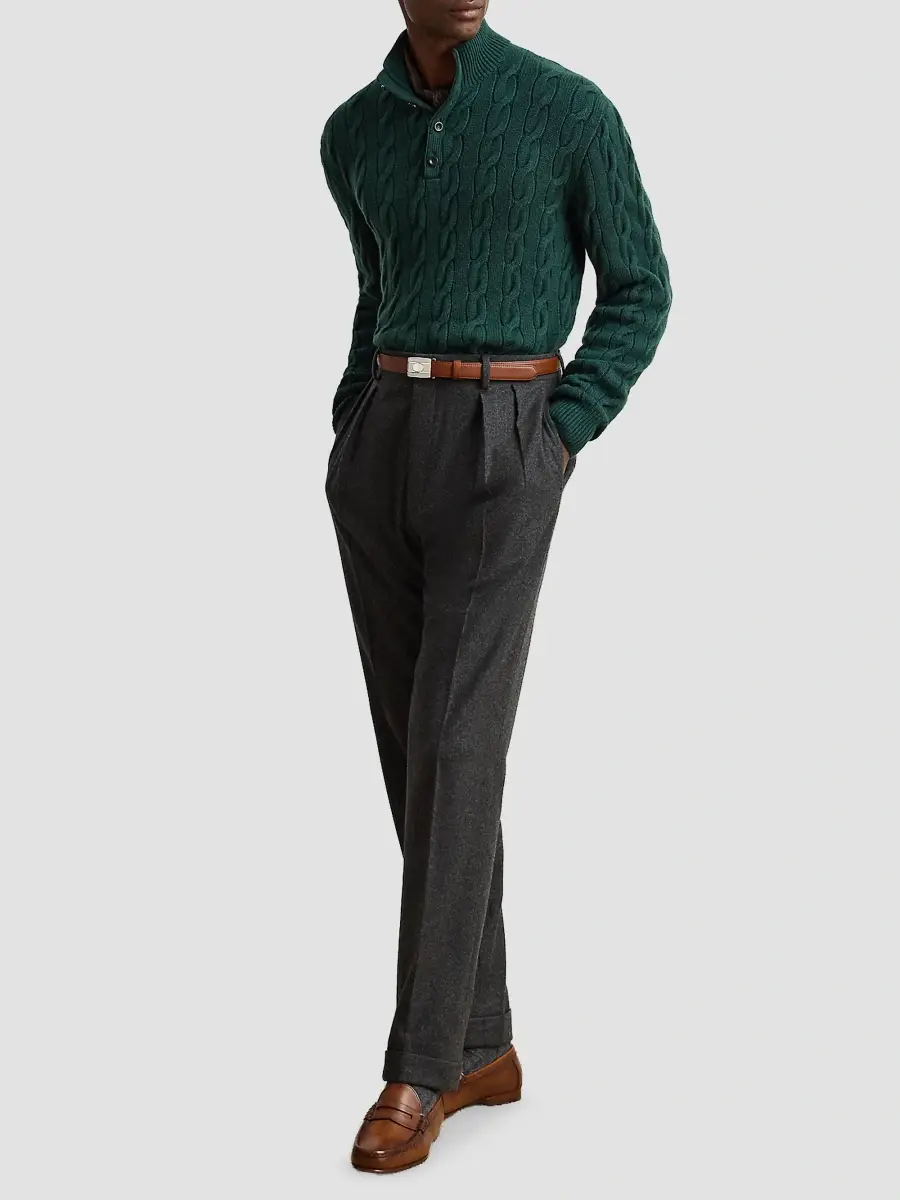Polo Ralph Lauren Men's Cable-Knit Cashmere Sweater | Thumbnail 2 Polo Ralph Lauren Men's Cable-Knit Cashmere Sweater | Thumbnail 2