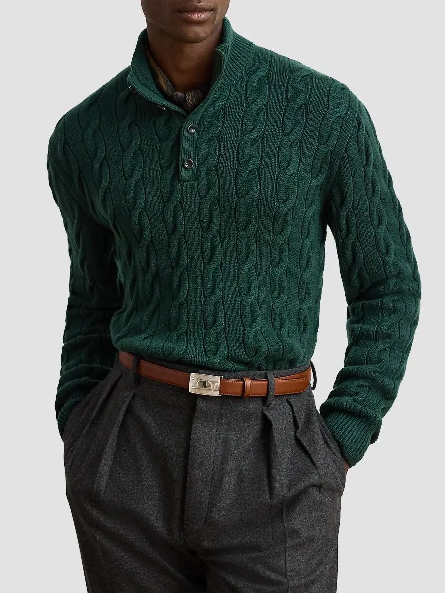 Polo Ralph Lauren Men's Cable-Knit Cashmere Sweater | Thumbnail 4 Polo Ralph Lauren Men's Cable-Knit Cashmere Sweater | Thumbnail 4