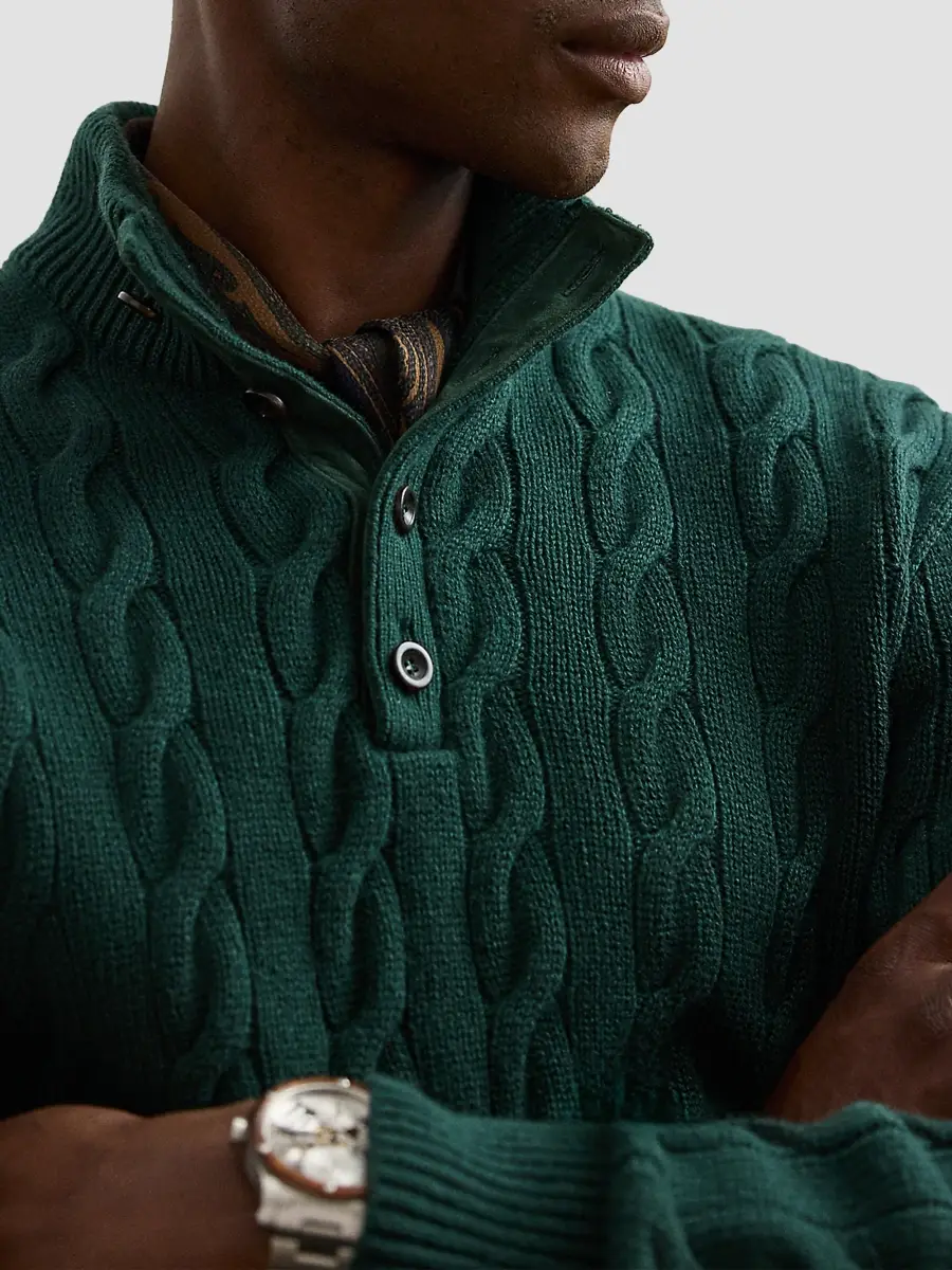 Polo Ralph Lauren Men's Cable-Knit Cashmere Sweater | Thumbnail 5 Polo Ralph Lauren Men's Cable-Knit Cashmere Sweater | Thumbnail 5