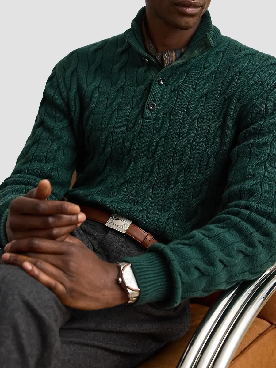 Polo Ralph Lauren Men's Cable-Knit Cashmere Sweater | Thumbnail 6 Polo Ralph Lauren Men's Cable-Knit Cashmere Sweater | Thumbnail 6