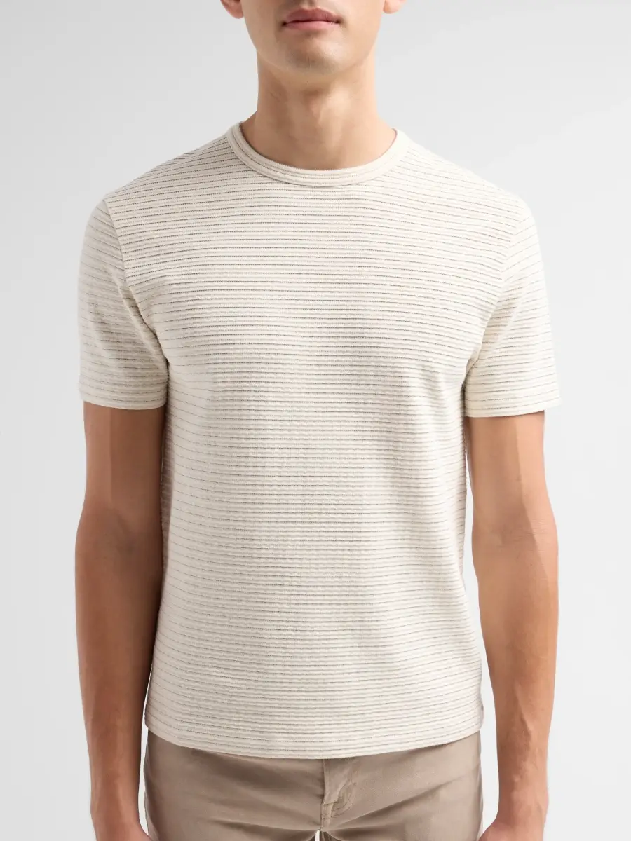 Frame Men's Jacquard Striped Crewneck T-Shirt | Thumbnail 5 Frame Men's Jacquard Striped Crewneck T-Shirt | Thumbnail 5